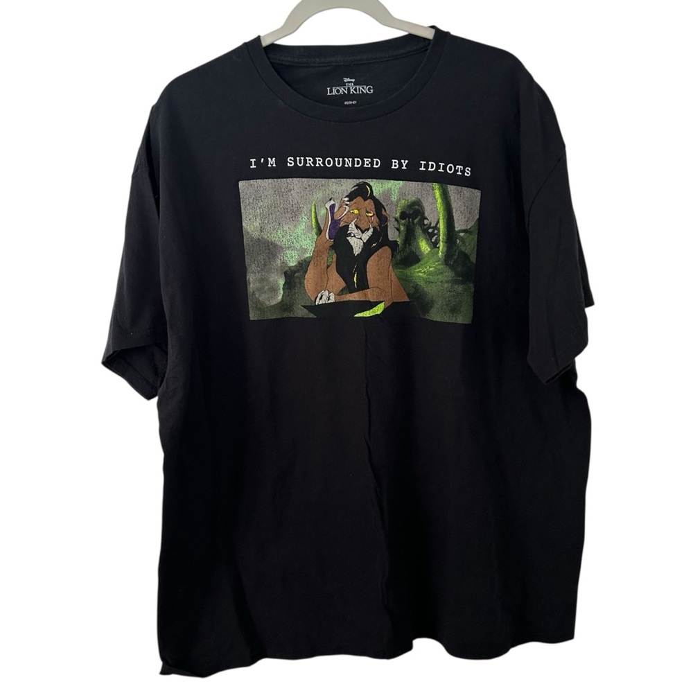 Black Scar Lion King Movie Design Disney Top Shirts Men’s Unisex Size XXL Fit!